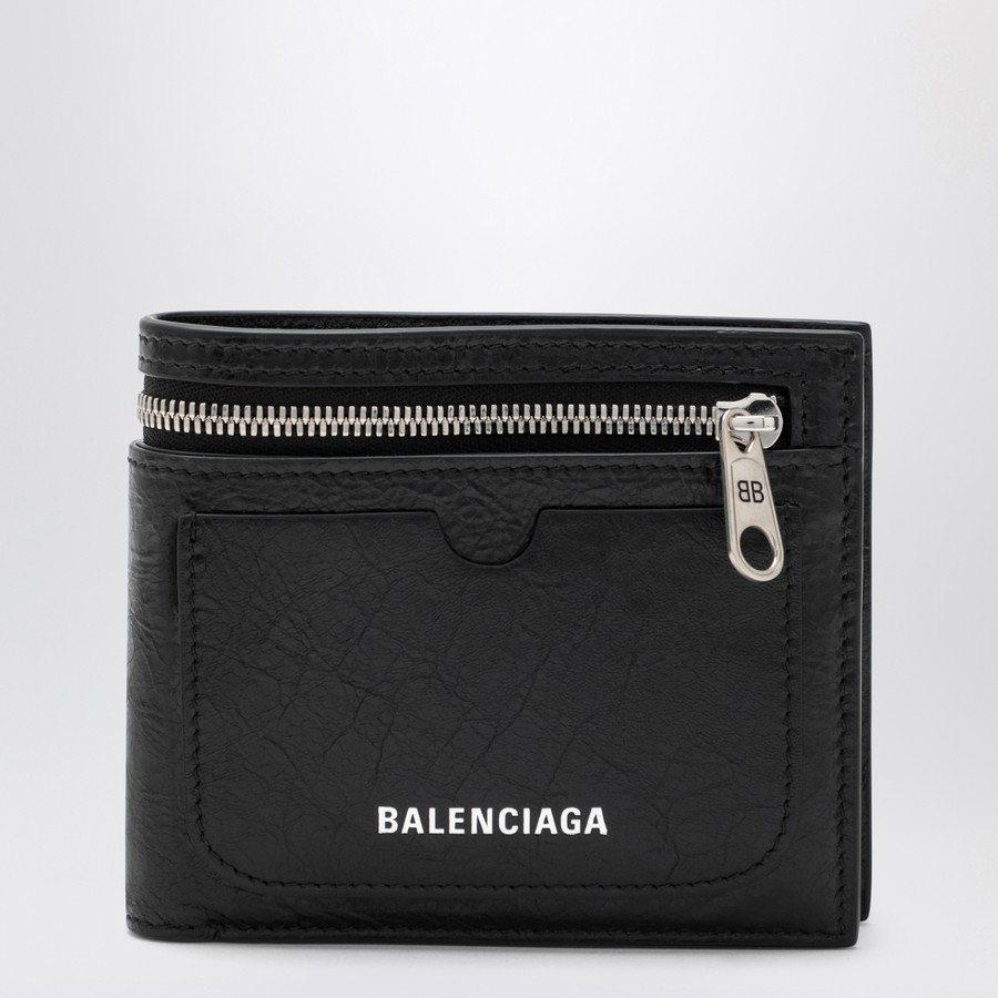 BALENCIAGA 財布 Balenciaga Black leather Superbusy bi-fold wallet