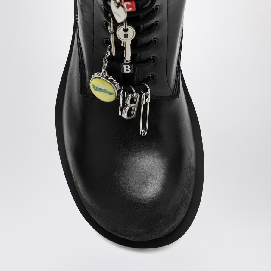 Balenciaga Black leather Hummer lace-up ankle boots | TheDoubleF