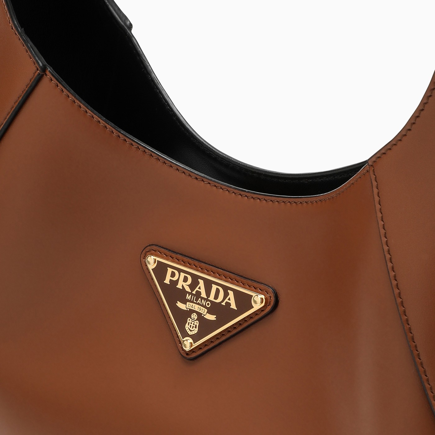 Prada Cognac leather shoulder bag TheDoubleF