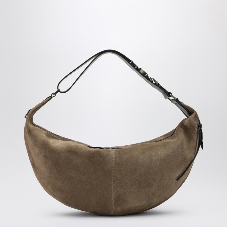LEMAIRE Quiver Pick Bag in suede marrone chiara TheDoubleF