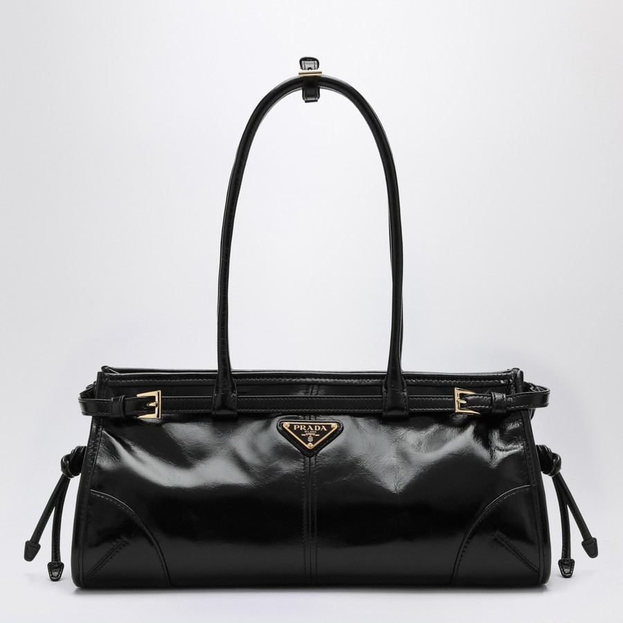 Prada Medium black leather Bonnie handbag | TheDoubleF