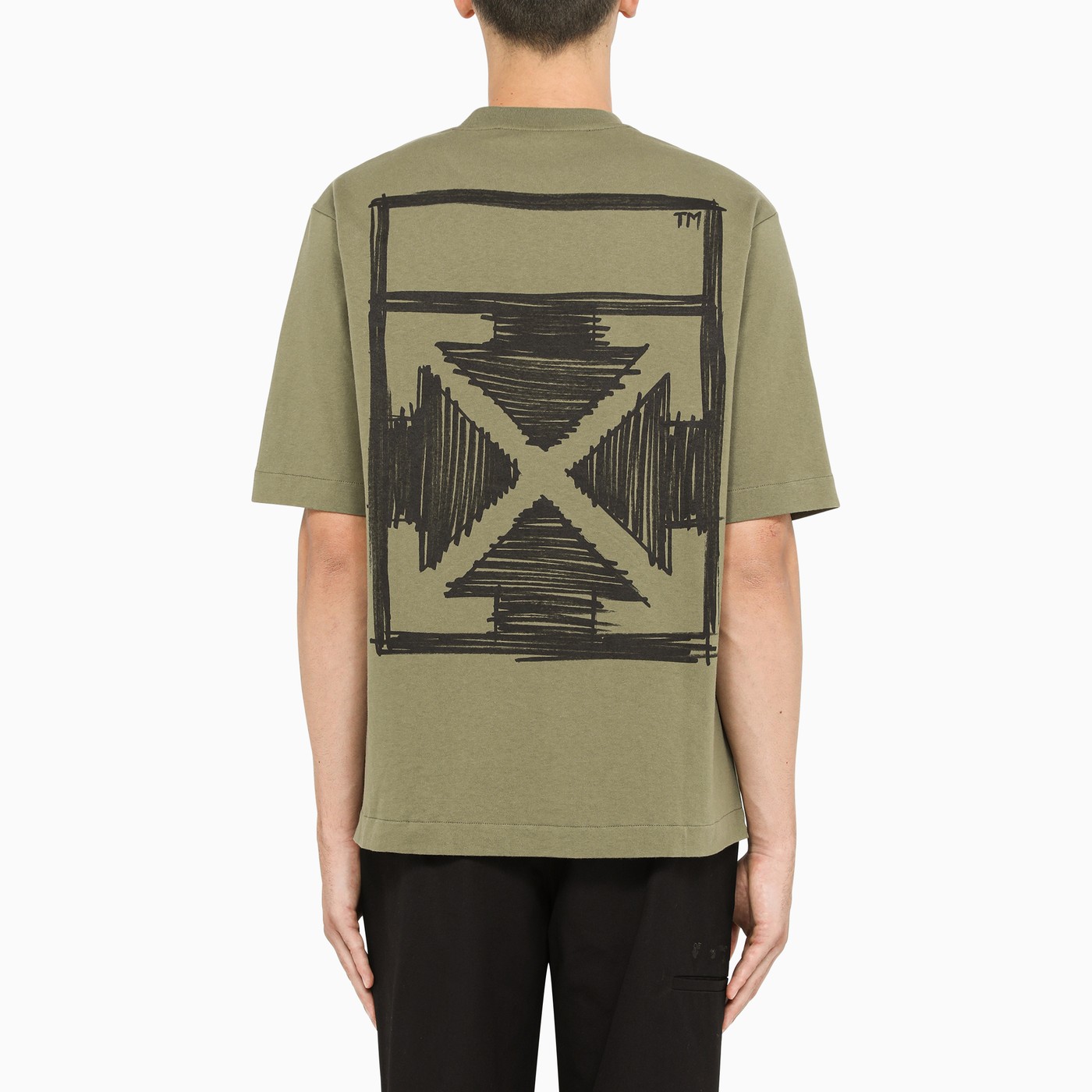 off white t shirt back print