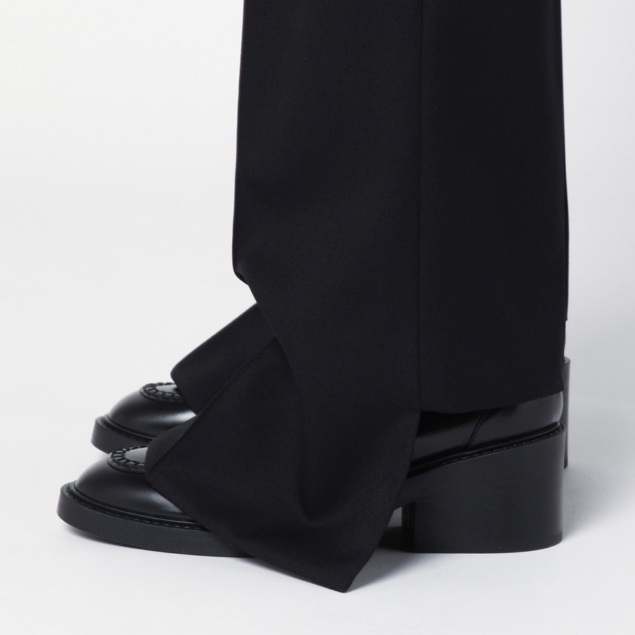 ボトムスその他 Chloe Black asymmetrical wool trousers Chloé Black asymmetrical wool trousers | TheDoubleF