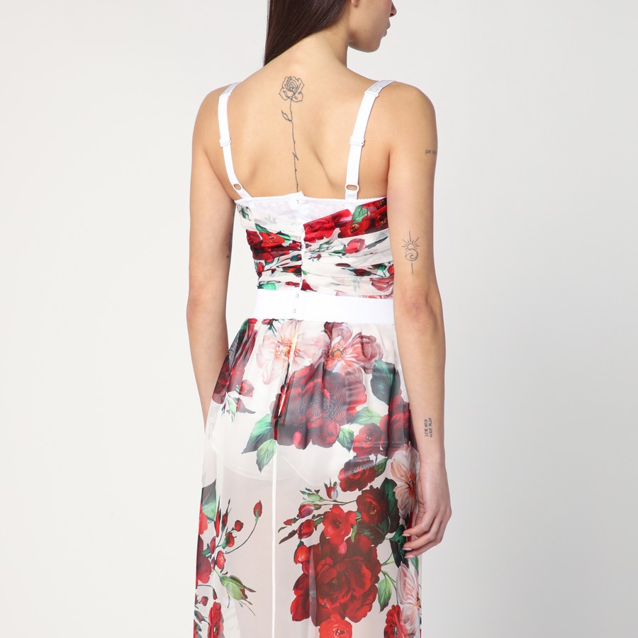 DOLCE & GABBANA ヒオニ フリント カティ シス トレス Dolce&Gabbana Bustier top in marquisette and chiffon with