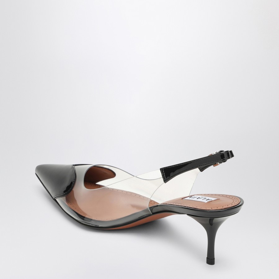 Alaïa Le Coeur black patent leather slingback | TheDoubleF