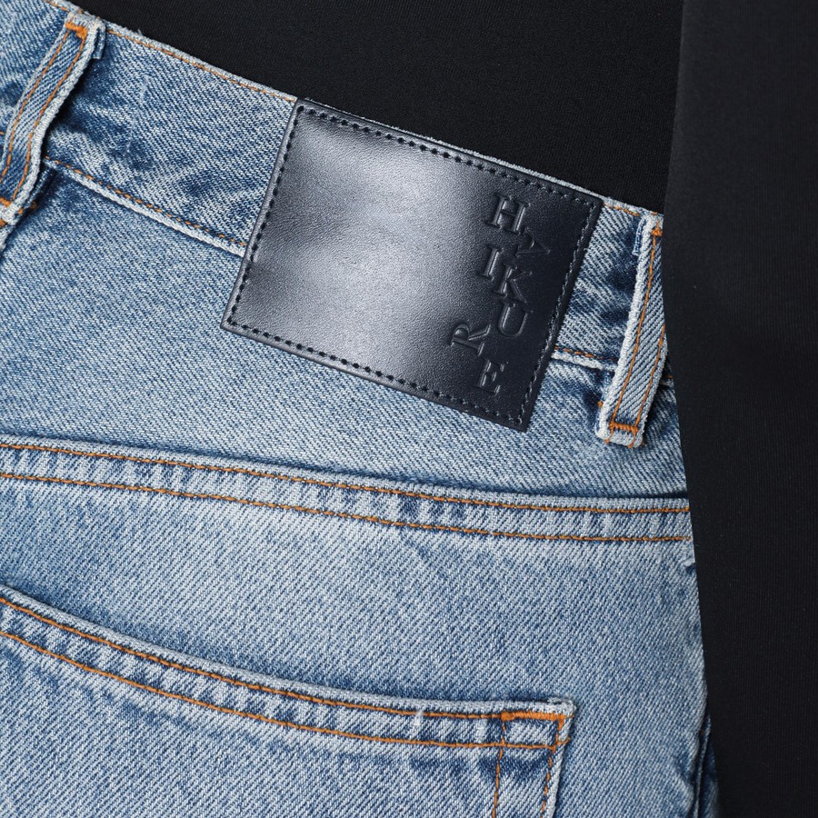 ボトムスその他 HAIKURE Wide blue washed effect jeans HAIKURE Wide blue washed jeans | TheDoubleF