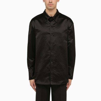 Tシャツ・カットソー Saint Laurent SS24 Silk shirt (788143Y015O 1000) Saint Laurent Black silk shirt | TheDoubleF