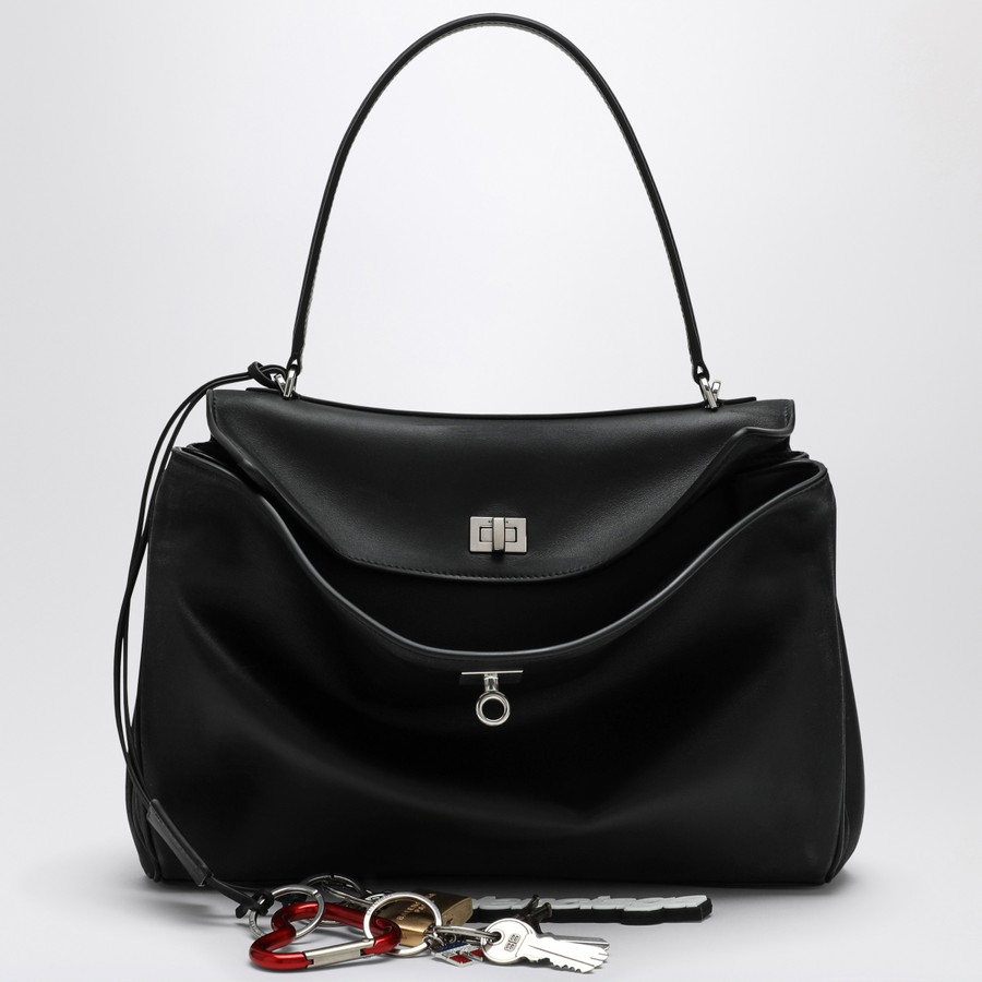 Balenciaga Smooth black calfskin Medium Rodeo bag | TheDoubleF