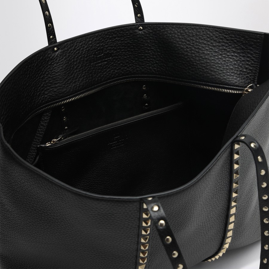【Valentino】ROCKSTUD TOTE◆6W2B0R04VSF Valentino Garavani Rockstud medium tote bag in black leather