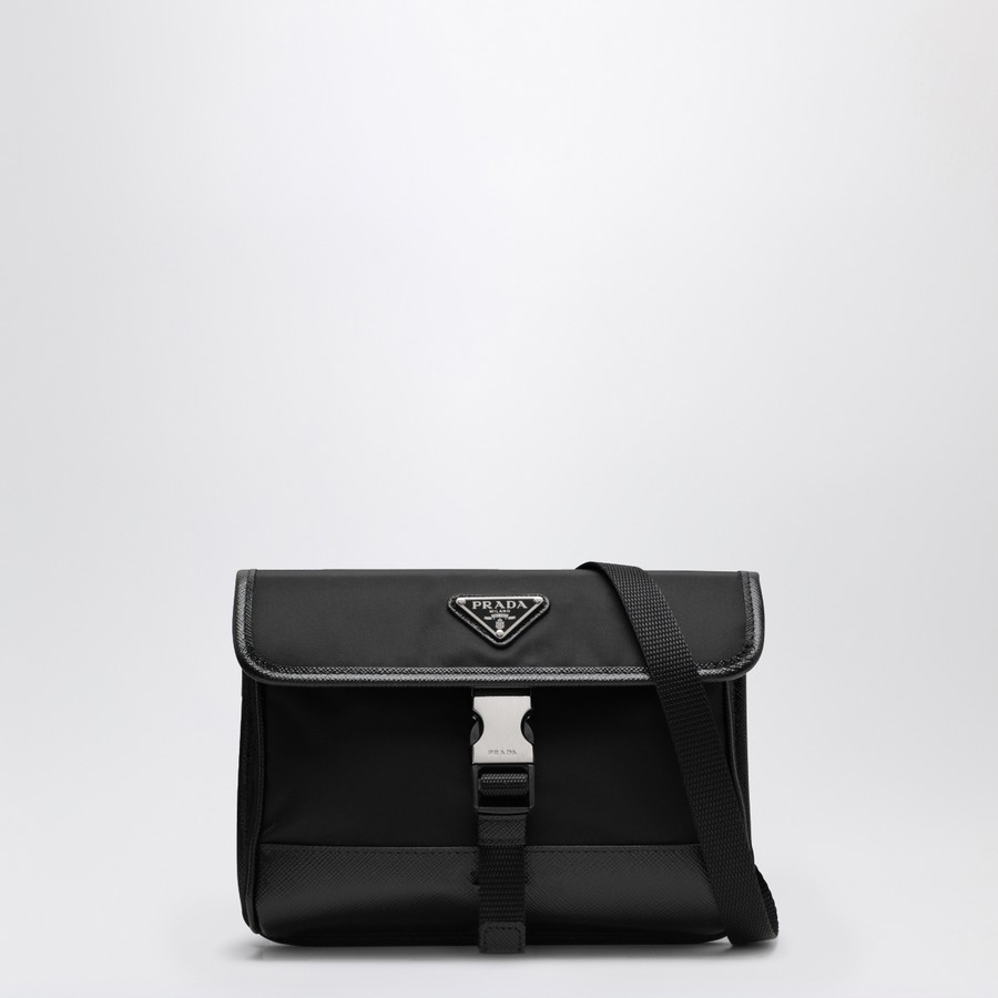 おすすめ☆大人気【PRADA】 携帯電話ホルダー Re-Nylon とレザー ☆PRADA☆Re Nylon xサフィアーノレザー スマートフォンケース