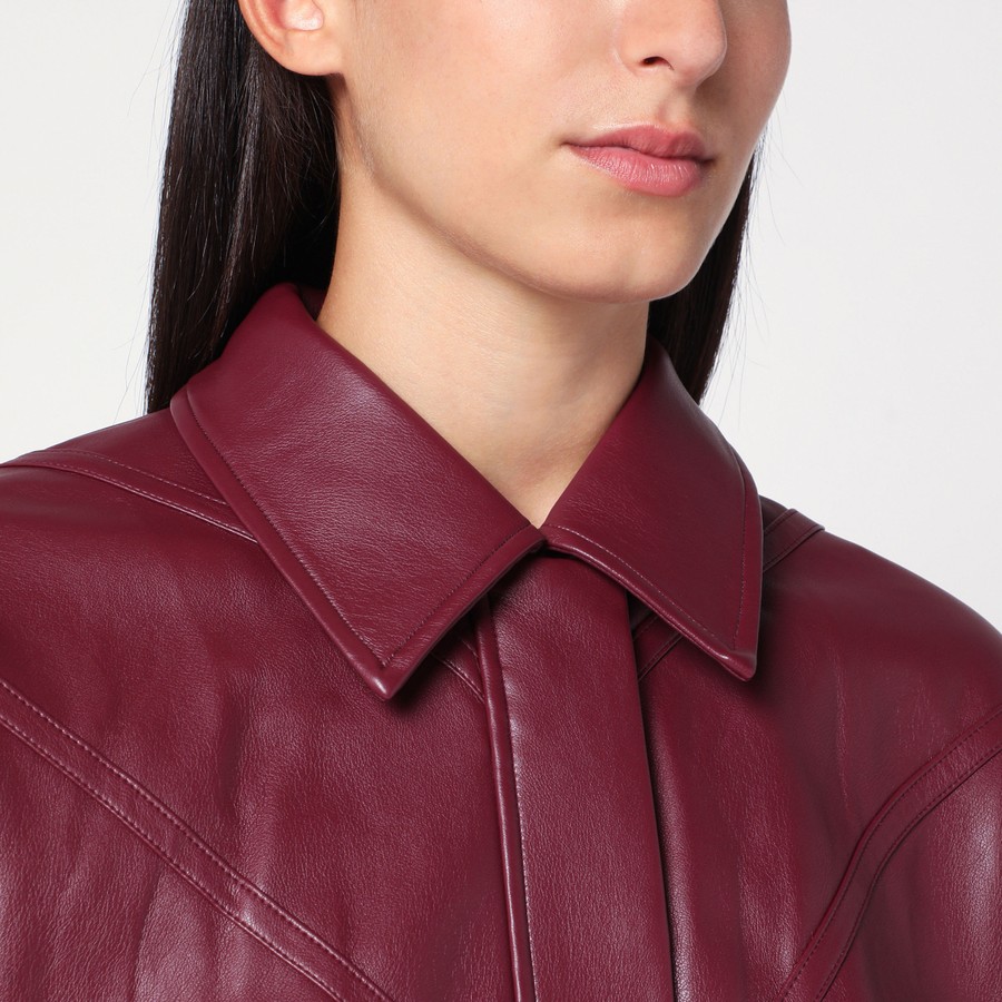 ROTATE Birger Christensen Bordeaux faux leather bomber
