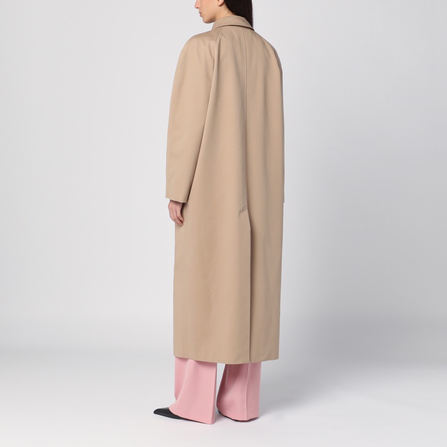 ジャケット Moschino Beige reversible trench coat in gabardine and satin Moschino Beige reversible trench coat in gabardine and satin