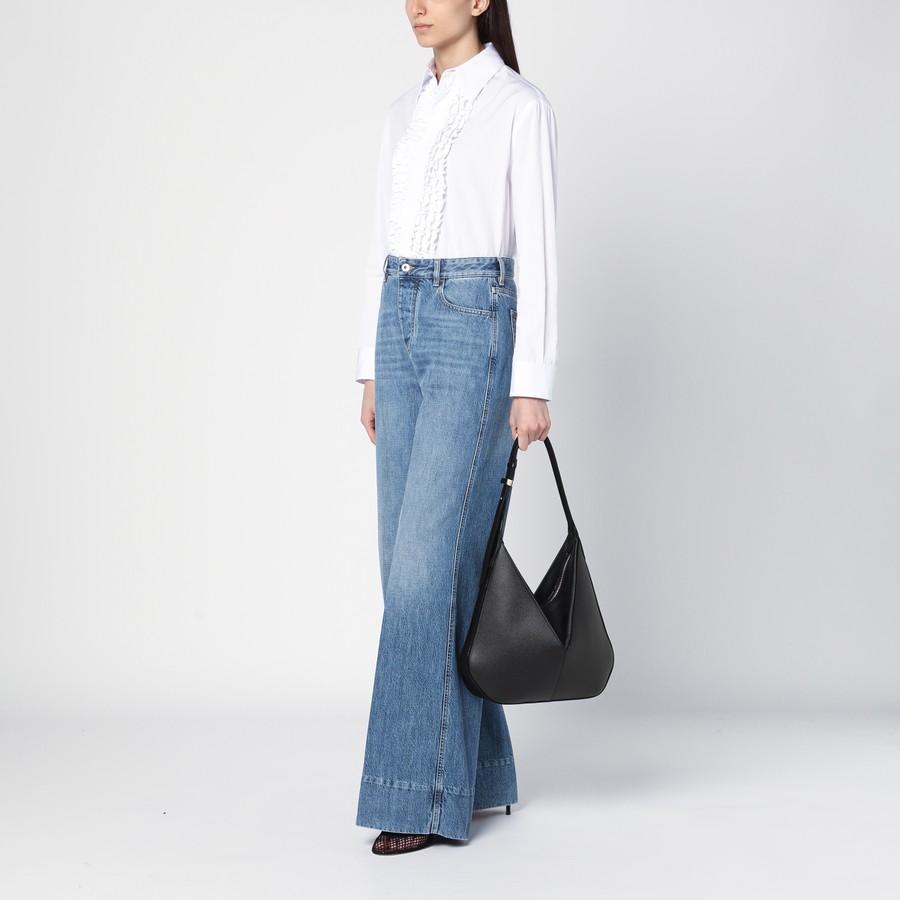 Valextra Vivi black leather hobo bag | TheDoubleF
