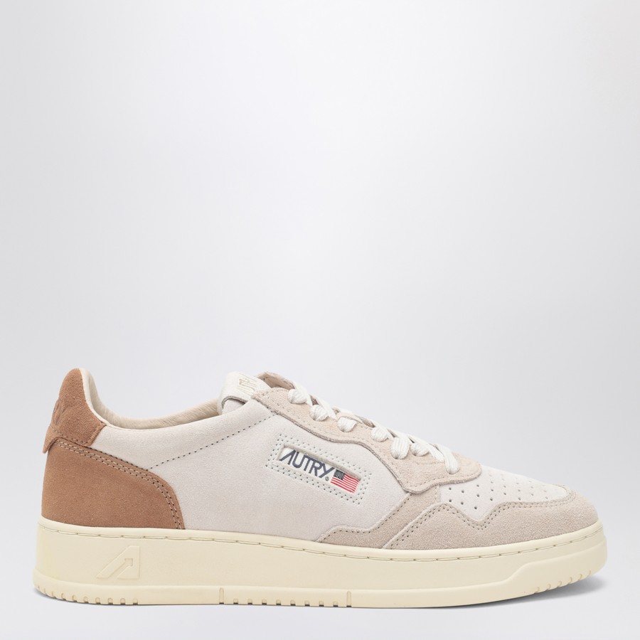 スニーカー AUTRY MEDALIST TRAINER IN SAND/CIGAR LEATHER AND SUEDE AUTRY Medalist trainer in Sand/Cigar leather and suede