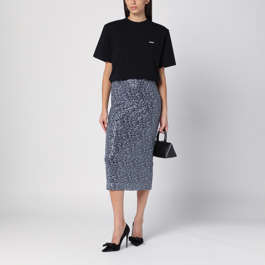 スカート ROTATE Birger Christensen Sequined midi skirt with purple pr ROTATE Birger Christensen Sequined midi skirt with purple