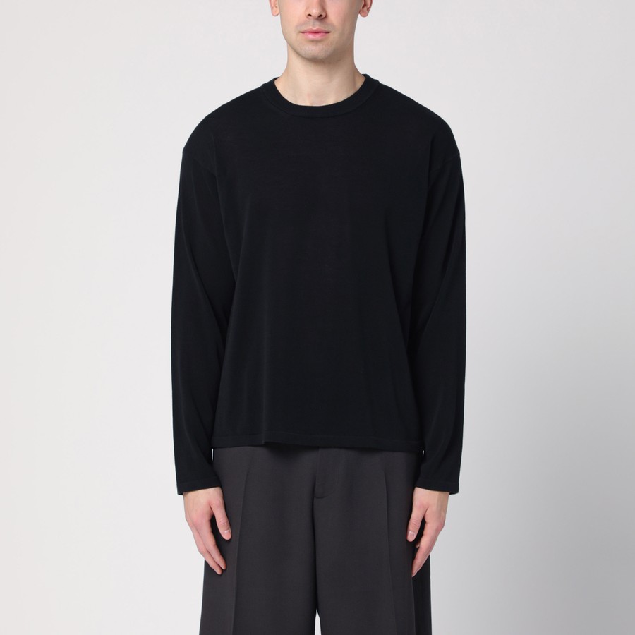 数量限定セール  crew cotton Black Collina Roberto neck TheDoubleF | sweater トップス