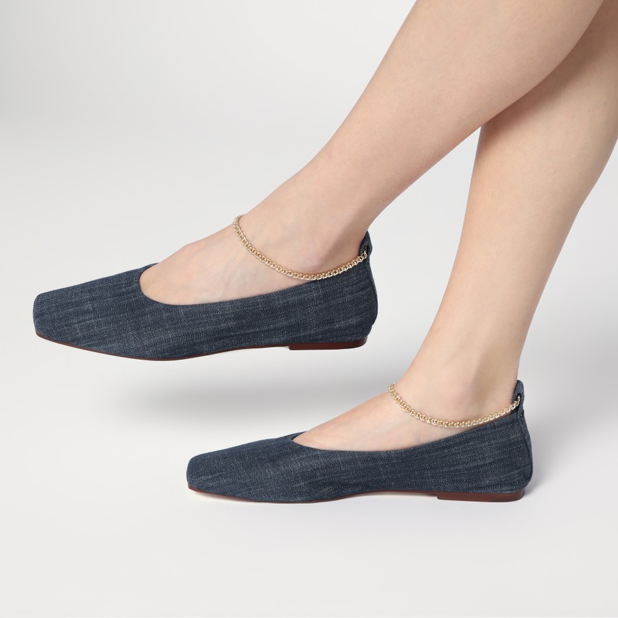 シューズ・サンダルその他 MARIA LUCA Navy blue denim Augusta ballerina MARIA LUCA Navy blue denim Augusta ballerina | TheDoubleF