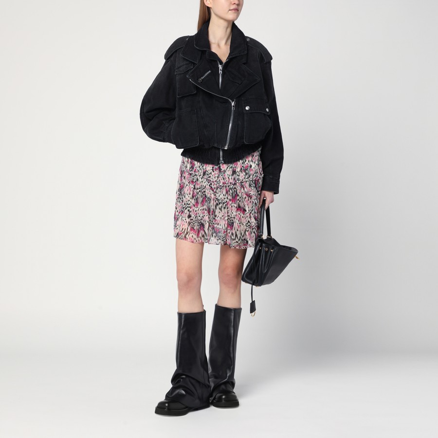 ISABEL MARANT Gonna Roumi con stampa rosa in seta | TheDoubleF