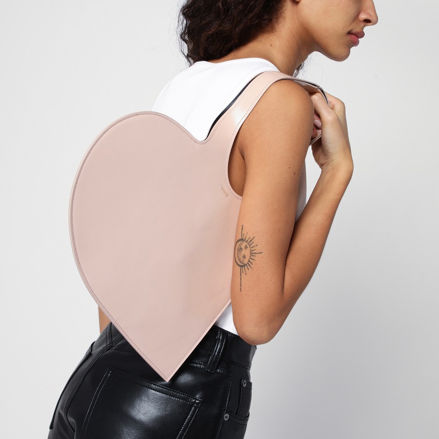 Coperni Heart Tote (COPERNI Heart pink leather mini tote bag