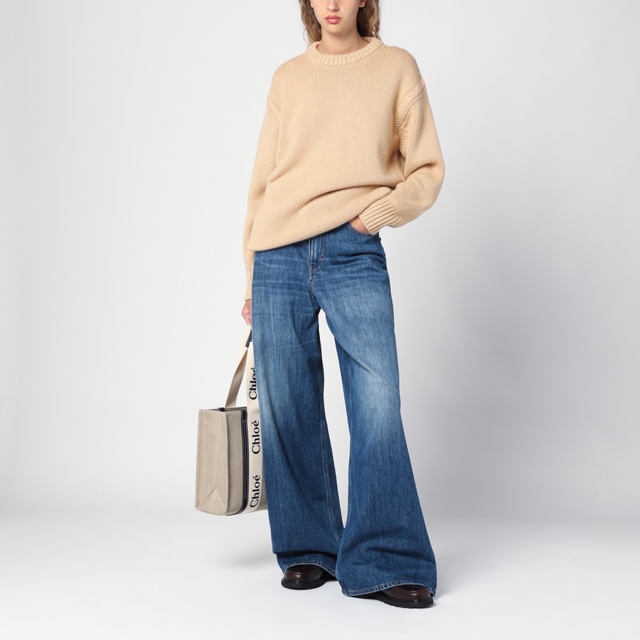 Chloé Nude cashmere and cotton oversize jumper | TheDoubleF