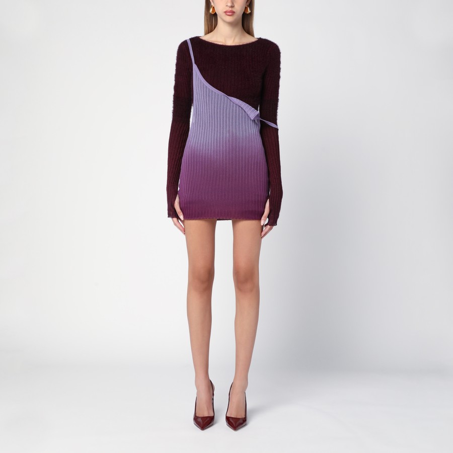 The Attico Purple/burgundy convertible dress in nylon blend