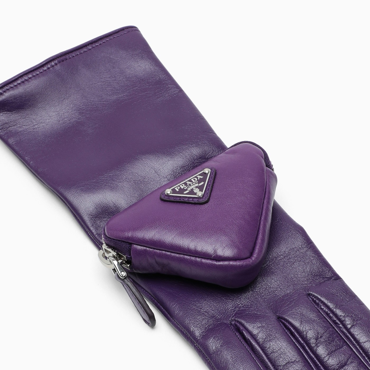 Prada Purple gloves with applied pocket TheDoubleF