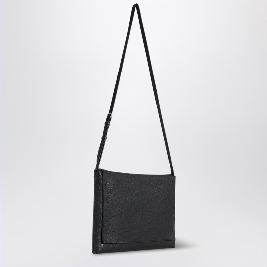 【THE ROW】Nan Messenger Bag In Nappa Nan Messenger Bag Black in Leather – The Row