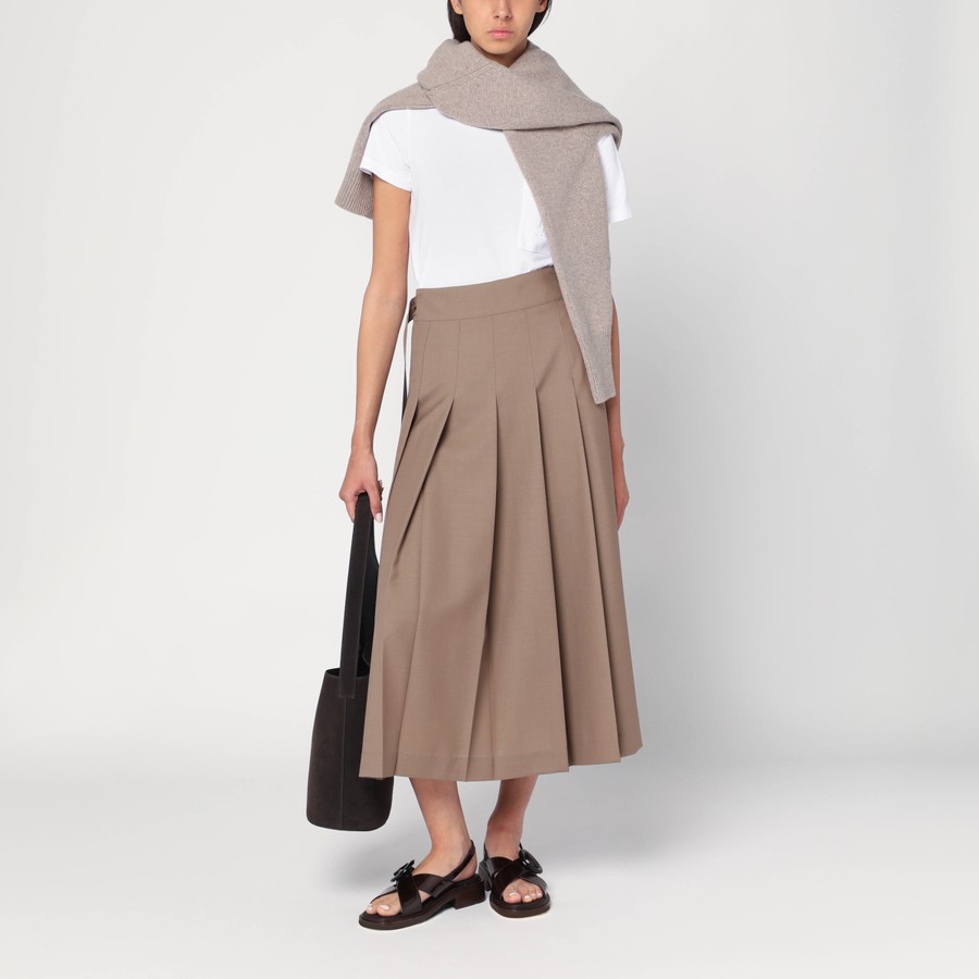 スカート ROHE FW25 PLEATED MIDI SKIRT (41632018 251) Plissé wrap skirt– Róhe