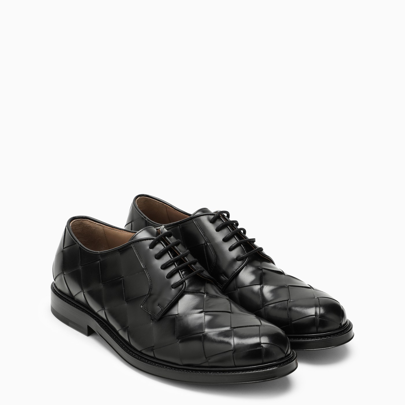 Bottega Black Intrecciato Tie Laced up shoe TheDoubleF