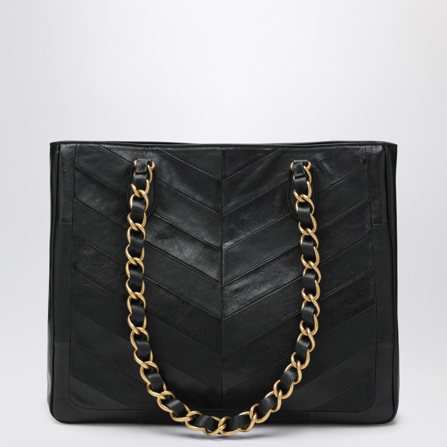Valentino Garavani Black Laseine Shopping Bag | TheDoubleF