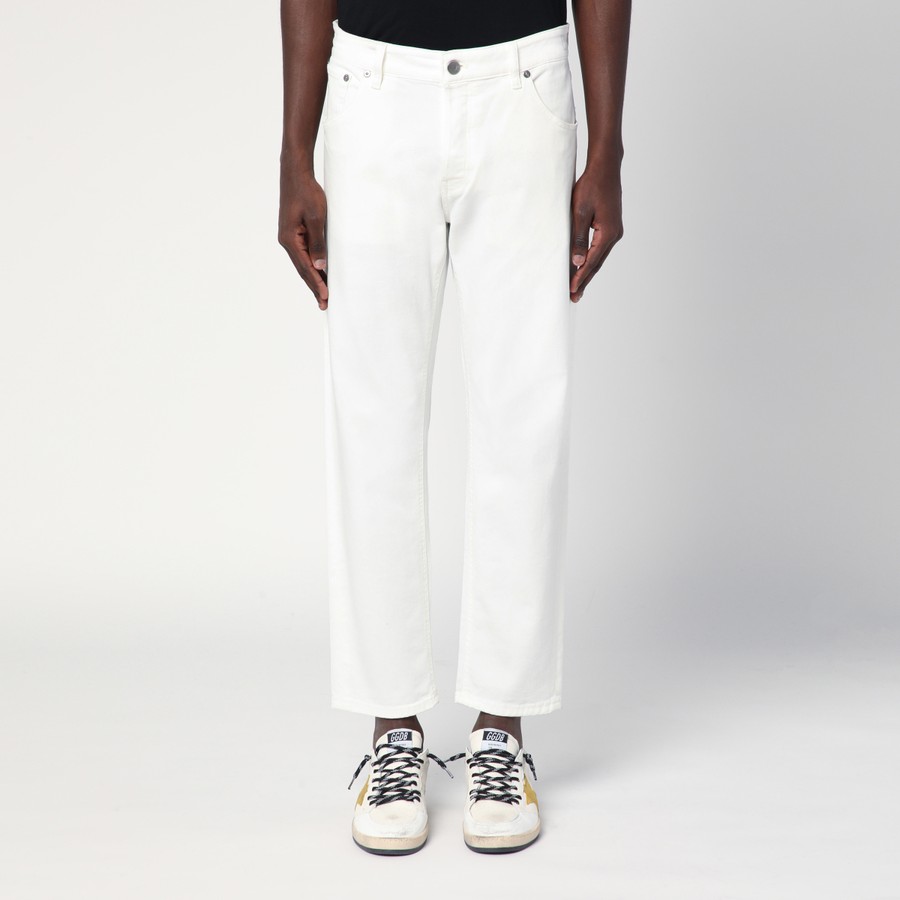 PT Torino Denim White cotton trousers | TheDoubleF
