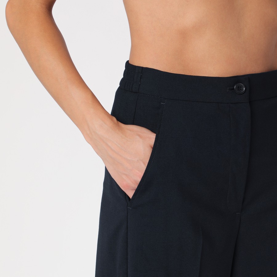 パンツ DEPARTMENT 5 Women Straight Pants DP1042TS0018 Blue DEPARTMENT 5 Navy blue wool-blend trousers | TheDoubleF
