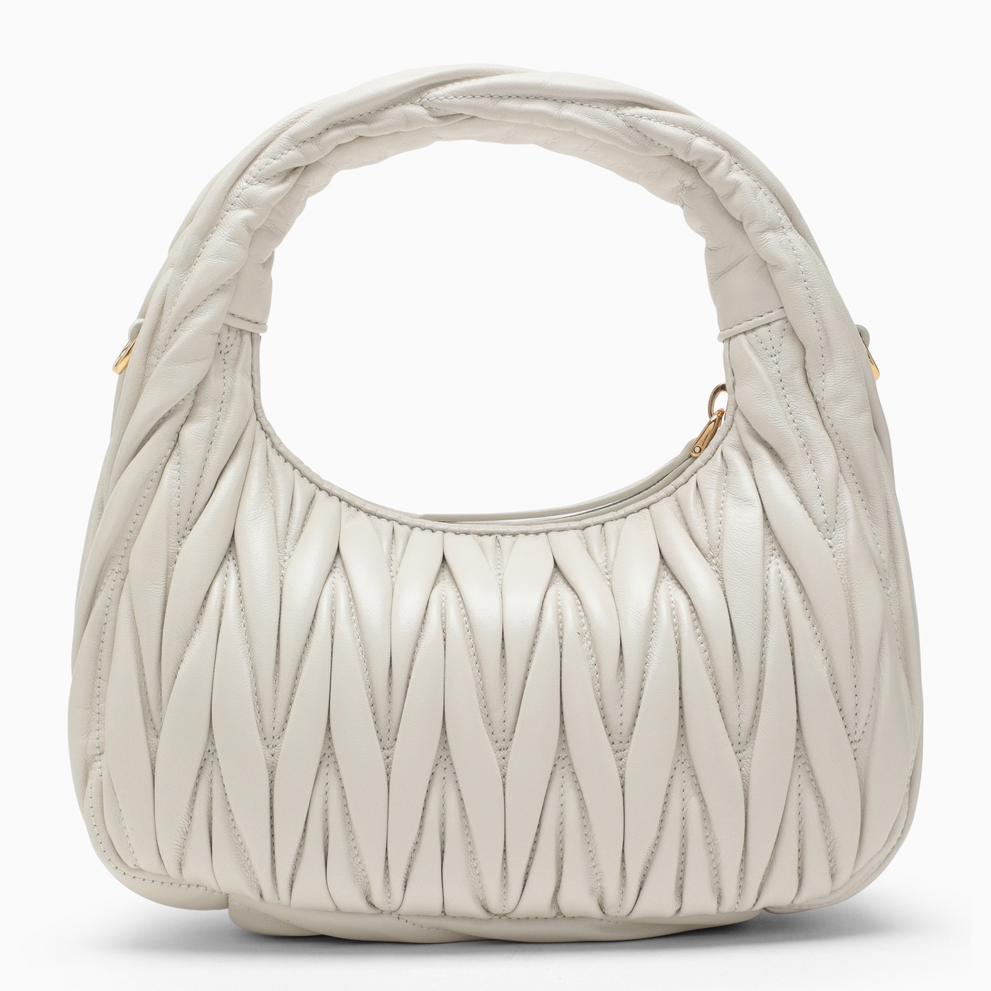 Miu Miu Sac ?� main en cuir matelass?� blanc | TheDoubleF