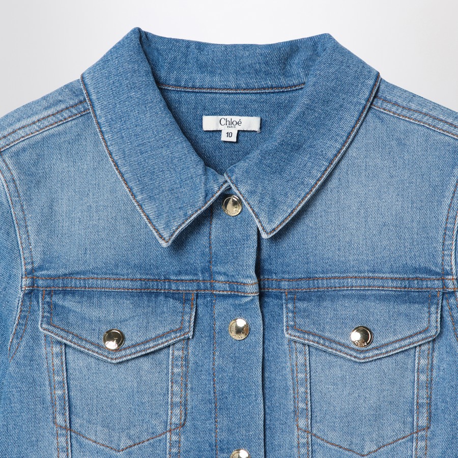Chloé Blue washed-effect denim jacket | TheDoubleF