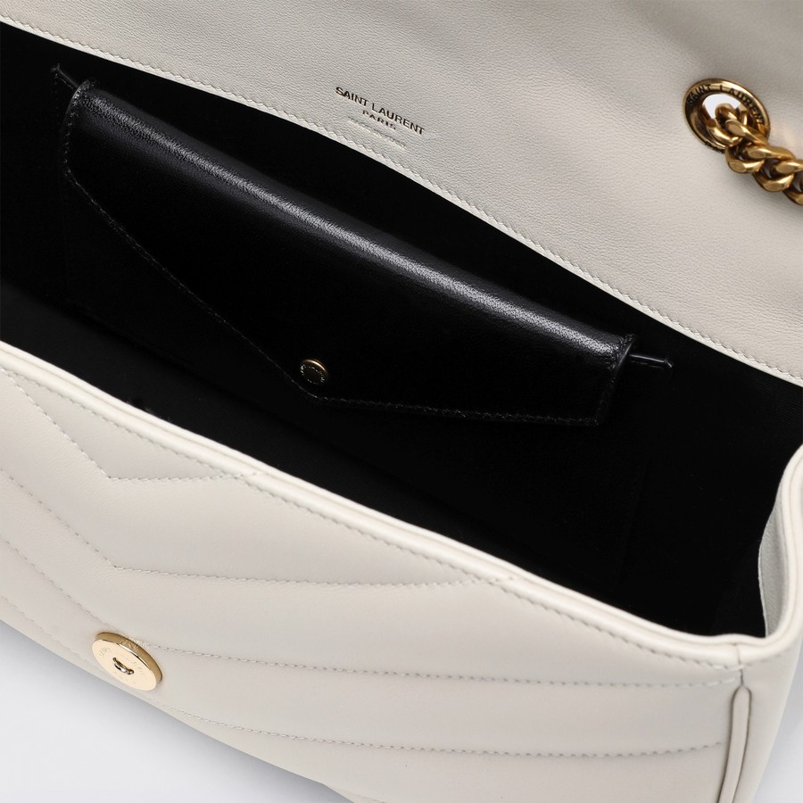 バッグ・カバンその他 Saint Laurent BAG (801439AAEAX) Saint Laurent Medium LouLou Cream Soft leather bag | TheDoubleF