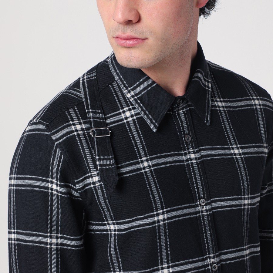 Alexander McQueen Cotton flannel checkered shirt | TheDoubleF