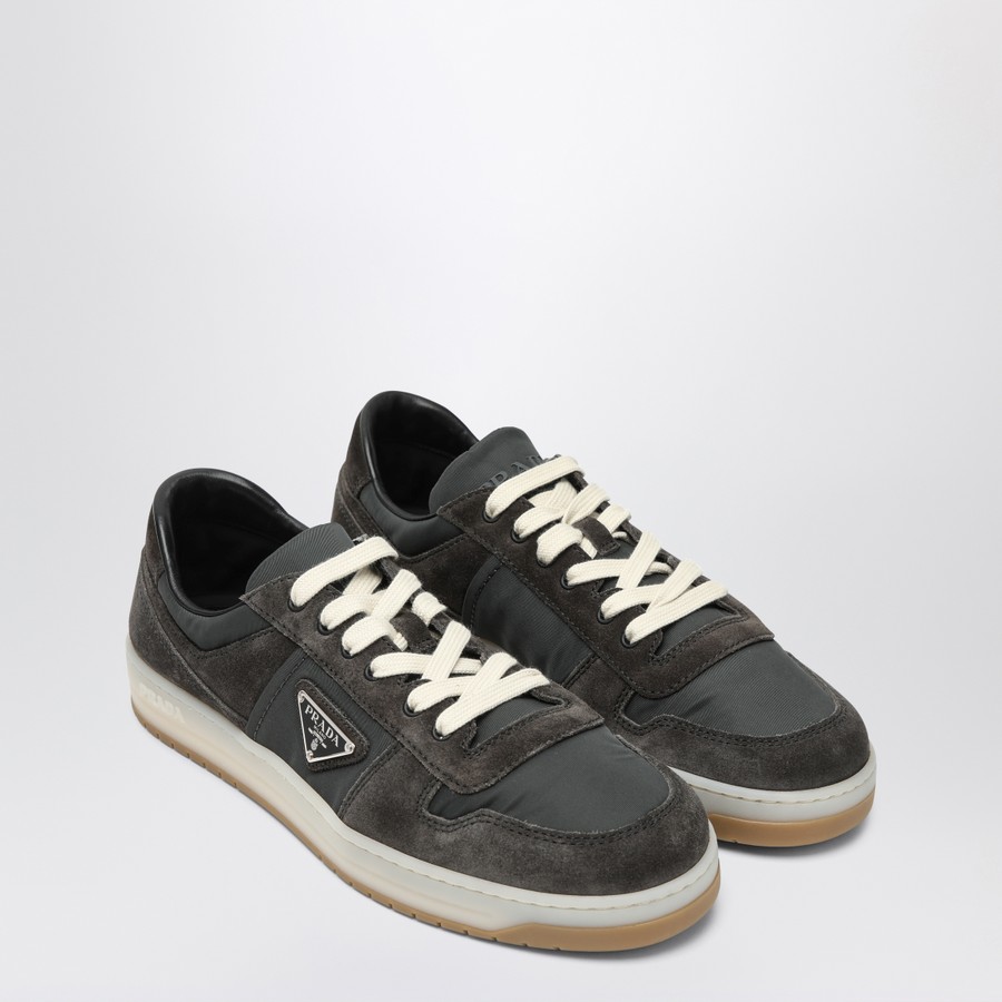 Prada Sneakers Downtown in Re-Nylon and gray suede | TheDoubleF