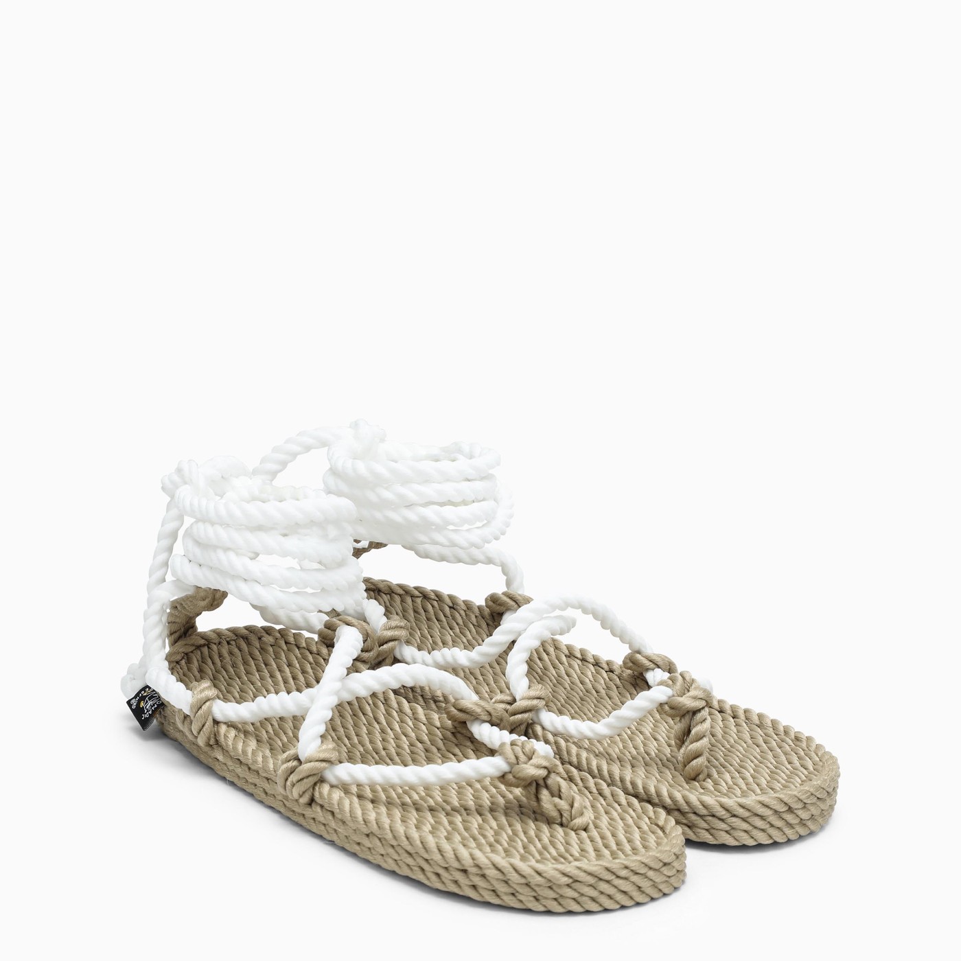 Nomadic State of Mind Beige/white rope Romano low sandals TheDoubleF