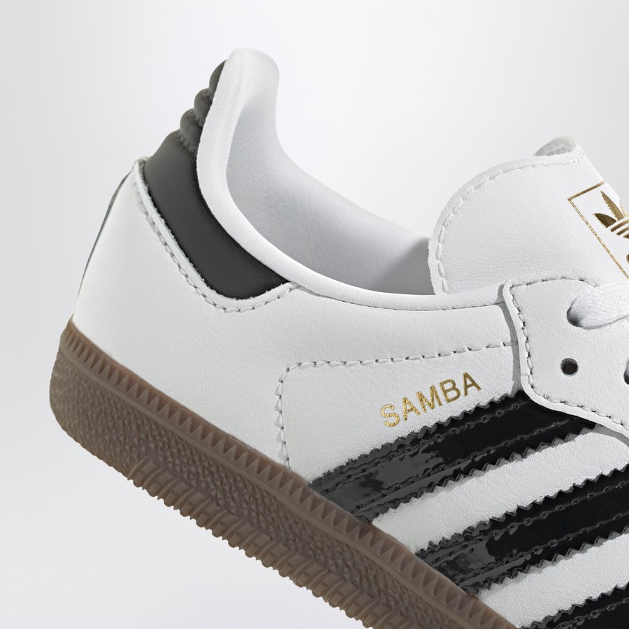 adidas Originals Samba white/black sneakers with elastic