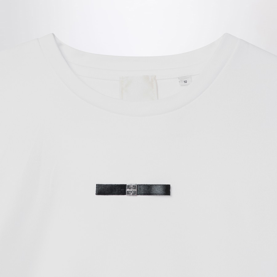 GIVENCHY ホワイト Tシャツ L GIVENCHY Women's Logo Print Fitted Vintage T-Shirt White