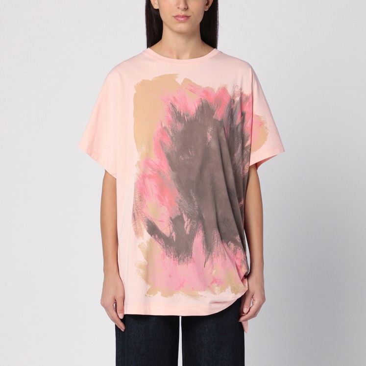 Tシャツ・カットソー DRIES VAN NOTEN PINK COTTON T-SHIRT WITH BOW 30883785_59735663_600.jpg