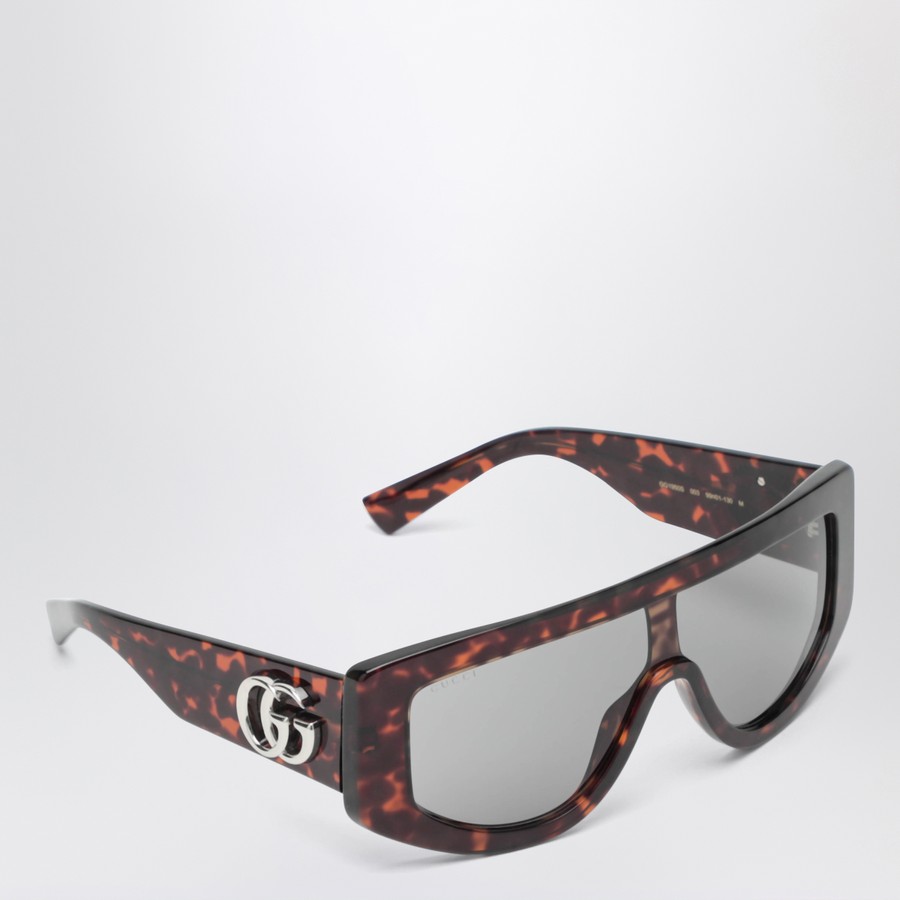 GUCCI Occhiali da sole rettangolari Havana TheDoubleF