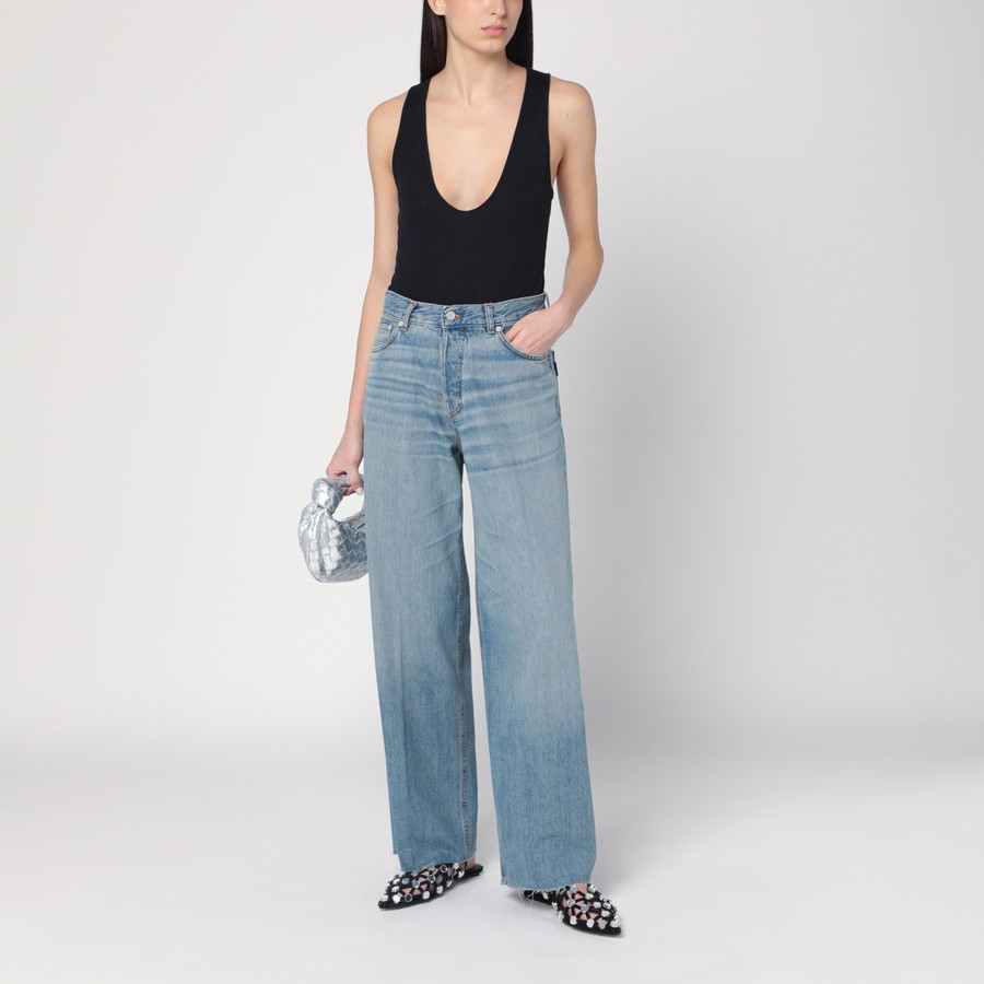 ボトムスその他 HAIKURE Wide blue washed effect jeans HAIKURE Wide blue washed jeans | TheDoubleF