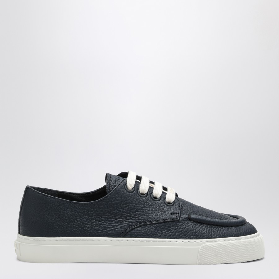 スニーカー PRADA BLUE BALTIC HAMMERED LEATHER SNEAKER Prada Blue Baltic hammered leather sneaker | TheDoubleF