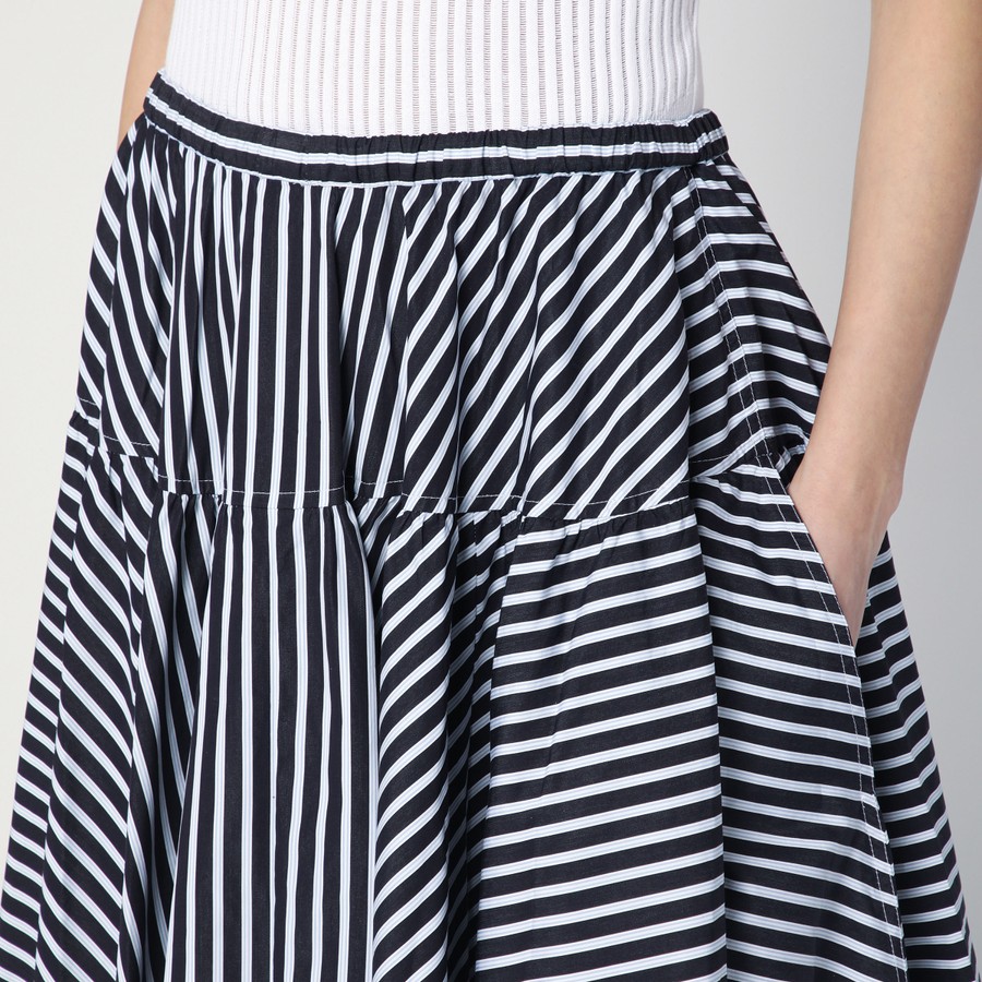 Patou Wide blue and white striped skirt | TheDoubleF