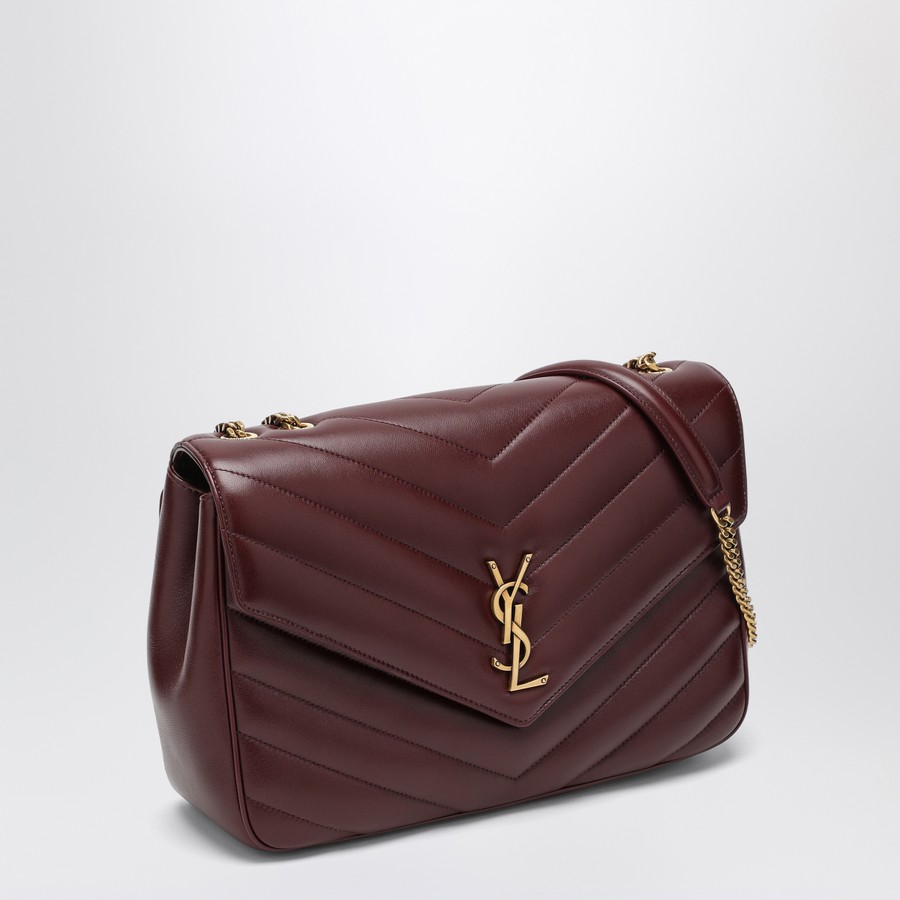 ショルダーバッグ・ポシェット SAINT LAURENT LARGE LOULOU HOT WINE LEATHER BAG Saint Laurent Large LouLou Hot Wine Leather Bag | TheDoubleF