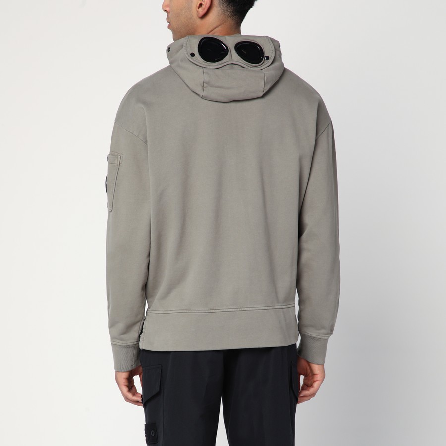 スウェット・トレーナー C.P. COMPANY ROCK GREY ZIP-UP SWEATSHIRT C.P. Company Rock grey zip-up sweatshirt | TheDoubleF