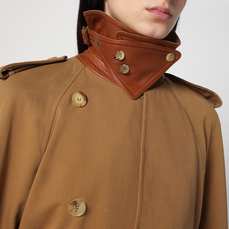 コート Chloe Long Water-Repellent Beige Trench Coat Chloé Chloe Long Water-repellent Beige Trench Coat In Cotton