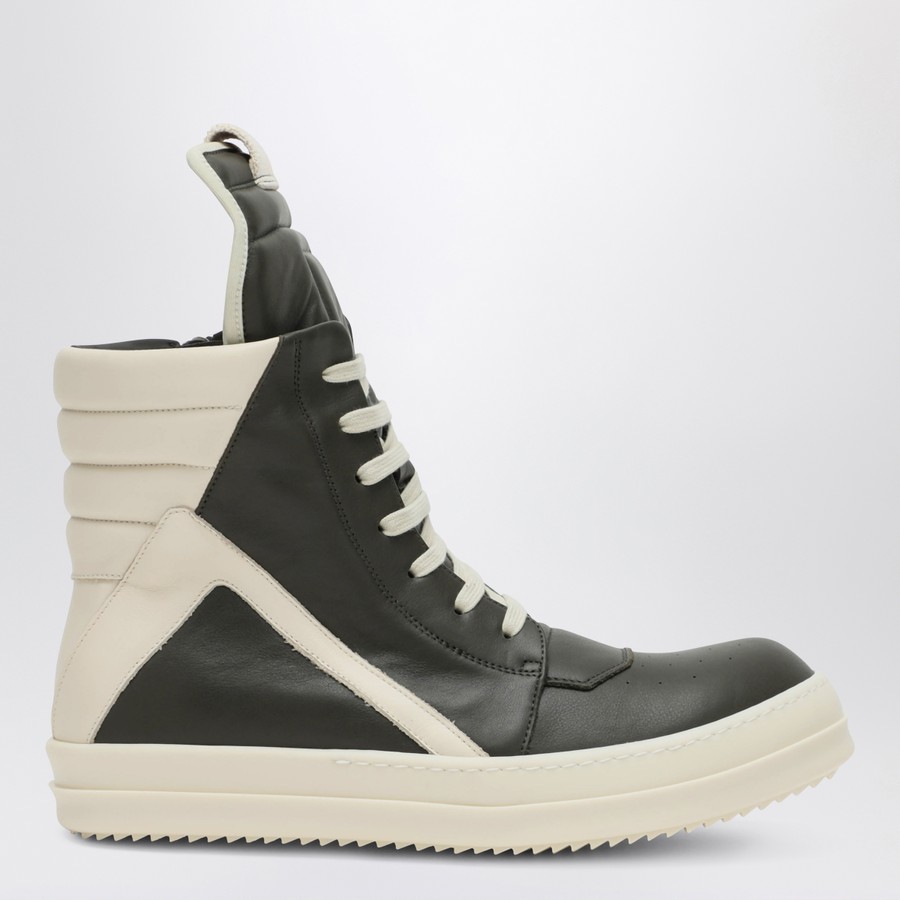 スニーカー RICK OWENS FOREST GREEN/MILK WHITE GEOBASKET SNEAKERS Rick Owens Forest green/milk white Geobasket sneakers