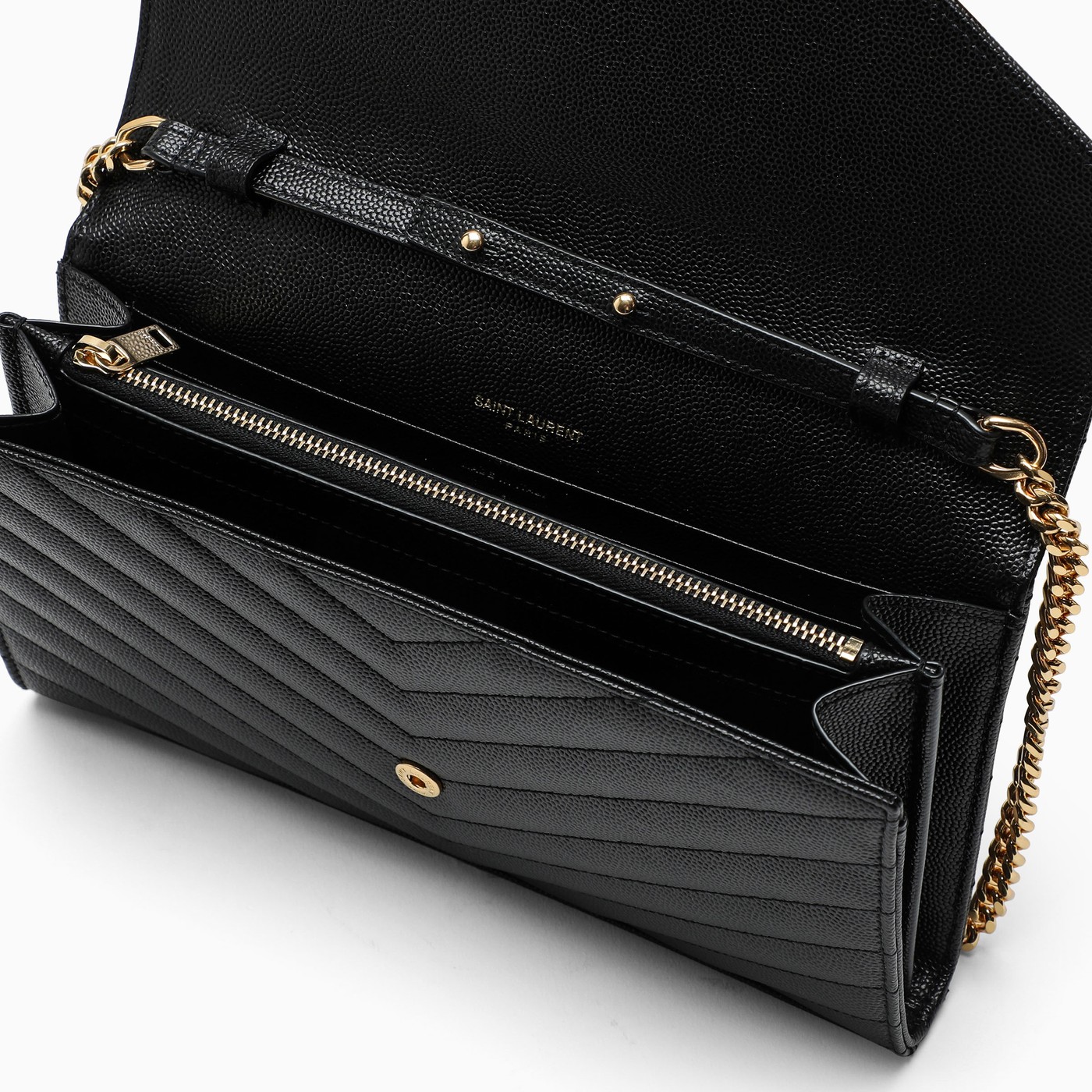 Saint Laurent Black Monogram chain wallet TheDoubleF